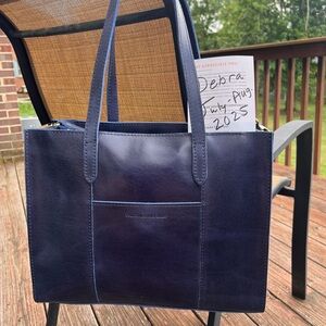 Portland Leather Goods E/W LOLA in COWBOY BLUE BNNU